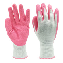 Niños con recubrimiento de palma Jardín Jardín Guantes de espuma Nylon 13g Puerto elástico de punto